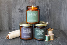 Load image into Gallery viewer, Hand-poured Coconut Soy Wax Candles For Quilters: 9 Oz Cinnamon Chai | Smells like it's time for me to quilt and watch my shows.