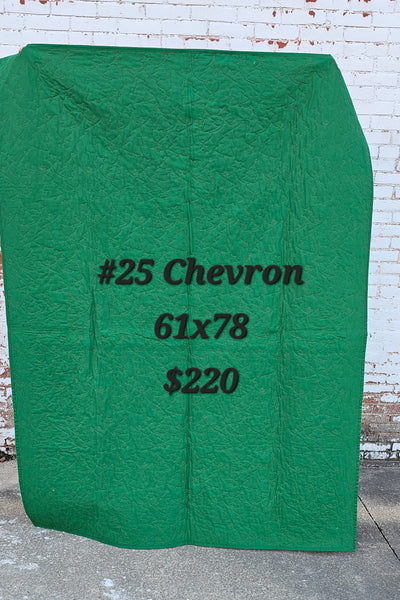 Chevron Christmas themed quilt