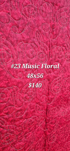 Music Christmas floral quilt