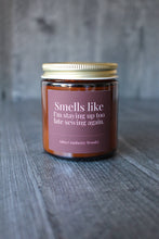 Load image into Gallery viewer, Hand-poured Coconut Soy Wax Candles For Quilters: 4 Oz Cranberry Woods | Smells like I'm staying up too late sewing again.
