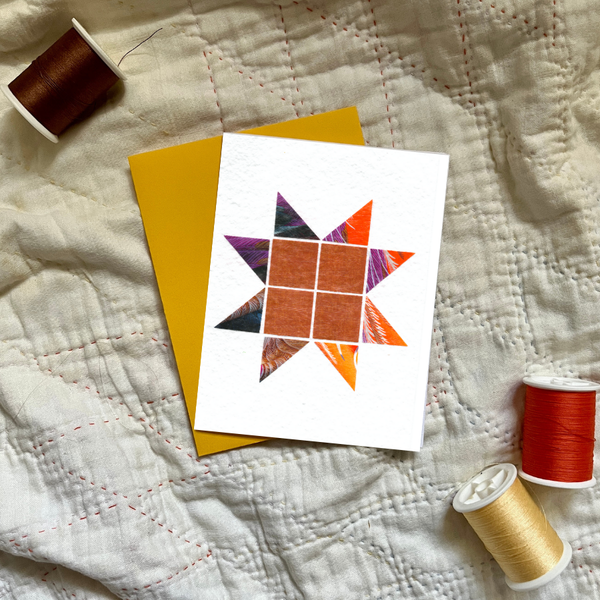 Quilt Block Greeting Card (North Star)