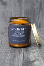 Load image into Gallery viewer, Hand-poured Coconut Soy Wax Candles For Quilters: 4 Oz Cranberry Woods | Smells like I'm staying up too late sewing again.
