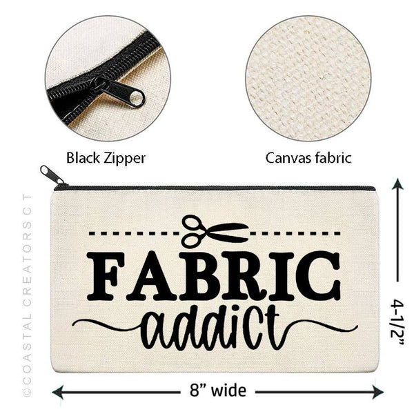 Fabric Addict Sewing Canvas Multi-Use Zipper Bag (Packaged)