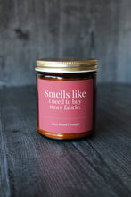 Load image into Gallery viewer, Hand-poured Coconut Soy Wax Candles For Quilters: 9 Oz Fallen Leaves | Smells like I have a huge stash but I am buying more fabric anyways.
