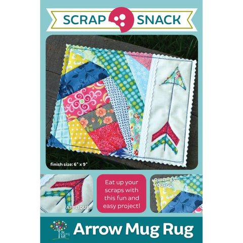 The Sewing Loft - Scrap Snack Pattern - Arrow Mug Rug