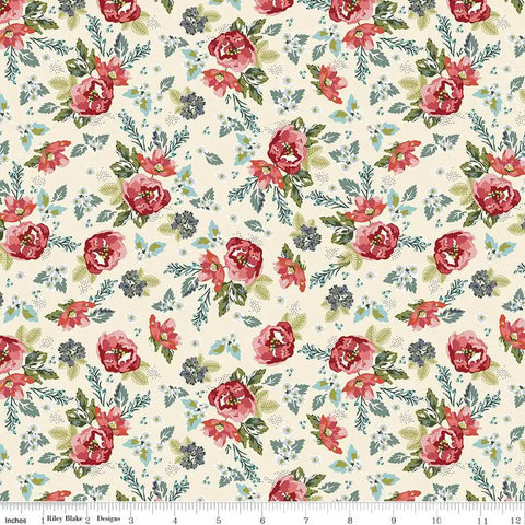 Bellissimo Gardens - Floral - Cream - My Mind's Eye with Riley Blake Designs