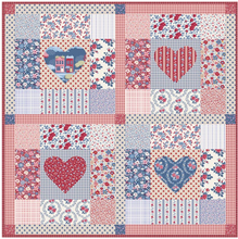 Load image into Gallery viewer, Heart of the Village Pillow (Blue/Burgundy)
