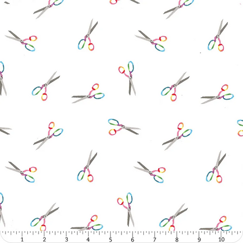 Sew Much Fun - Fun Scissors - White - Echo Park Paper Co with Riley Blake Designs