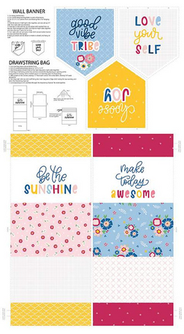 Pure Delight - Banner and Drawstring - Panel - Melanie Collette with Riley Blake Designs