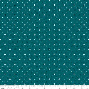 Arrival of Winter - Ditsy - Dark Teal - Sandy Gervais with Riley Blake Designs