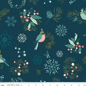 Arrival of Winter - Main - Navy - Sandy Gervais with Riley Blake Designs