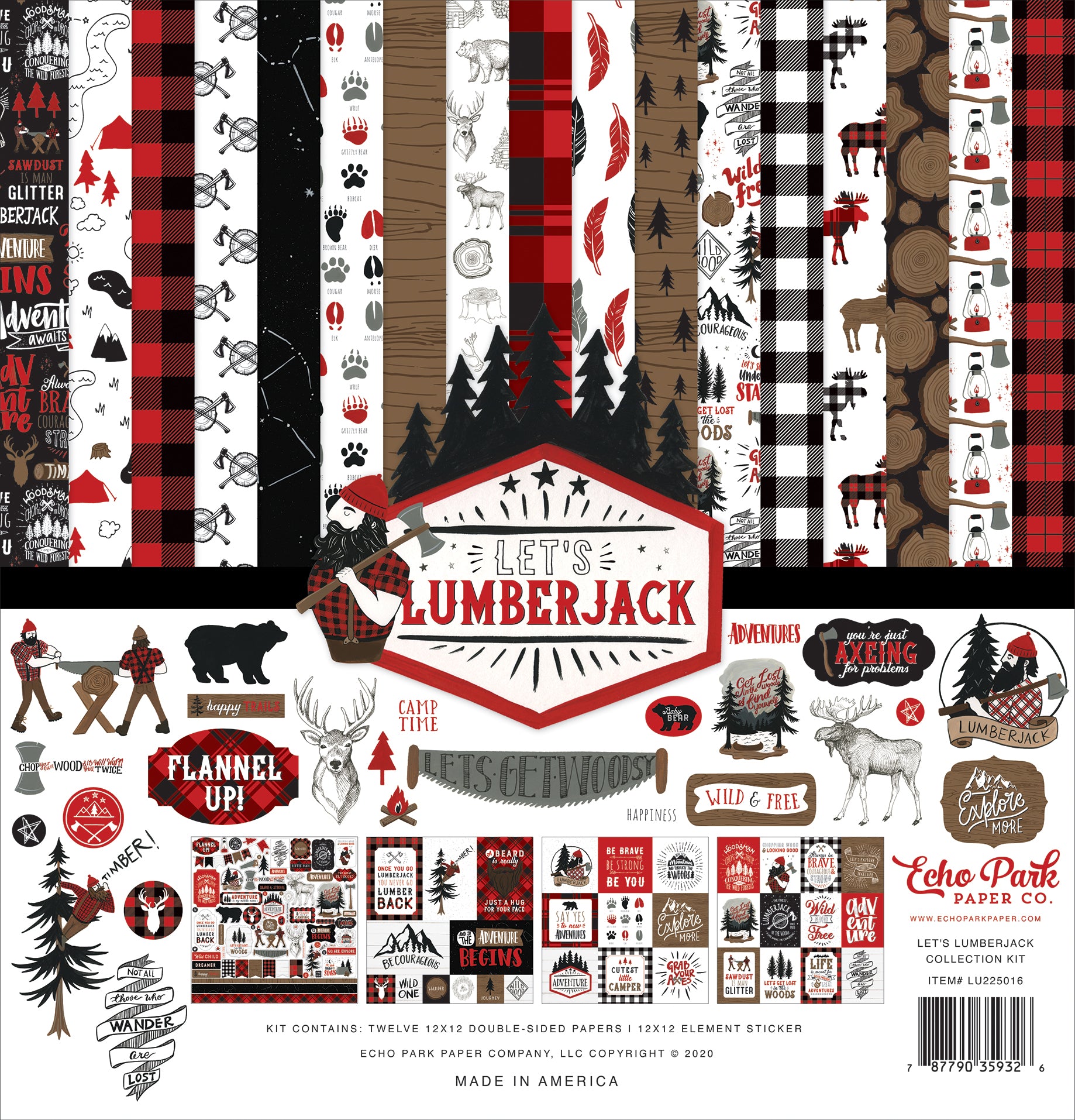 Scrapbooking - Little Lumberjack - Collection Kit - Echo Park Paper Co.