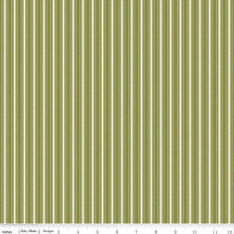 Bellissimo Gardens - Stripe - Green - My Mind's Eye with Riley Blake Designs