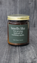 Load image into Gallery viewer, Hand-poured Coconut Soy Wax Candles For Quilters: 9 Oz Winter Forest | Smells like I'm sewing instead of working again.
