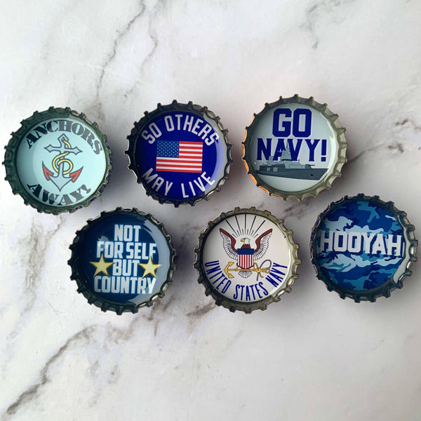 Navy Magnets - Handmade & Eco-friendly decor