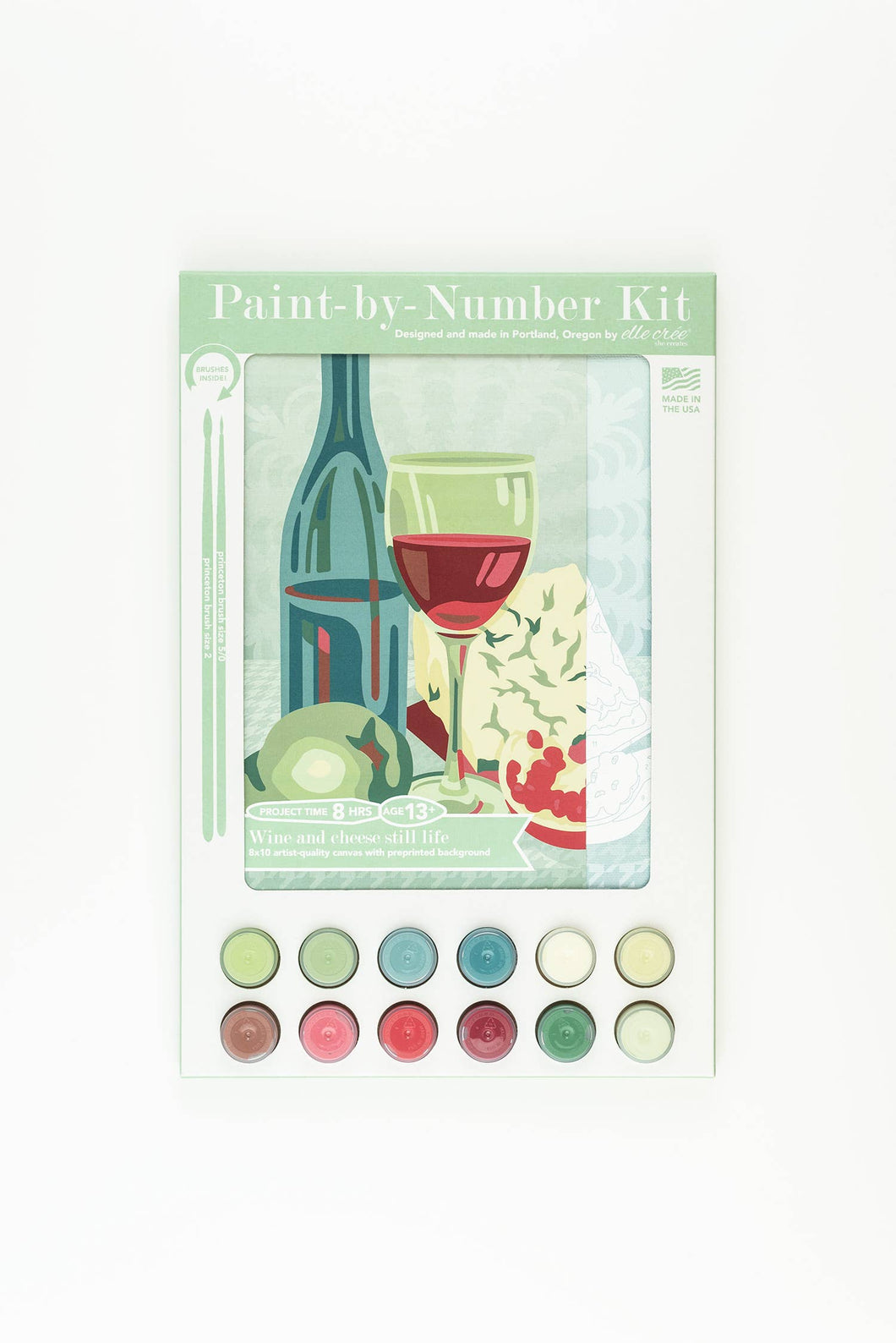 Wine & Cheese Still Life Paint-by-Number Kit