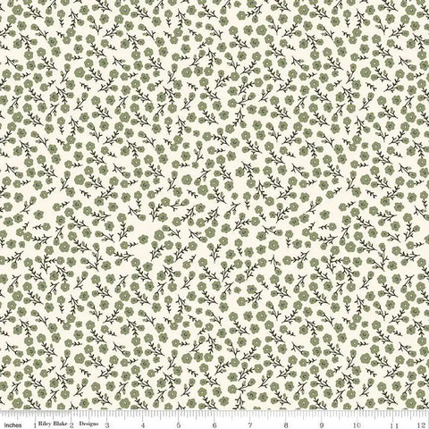 Gingham Fields - Floral - Cream - My Mind's Eye with Riley Blake Designs