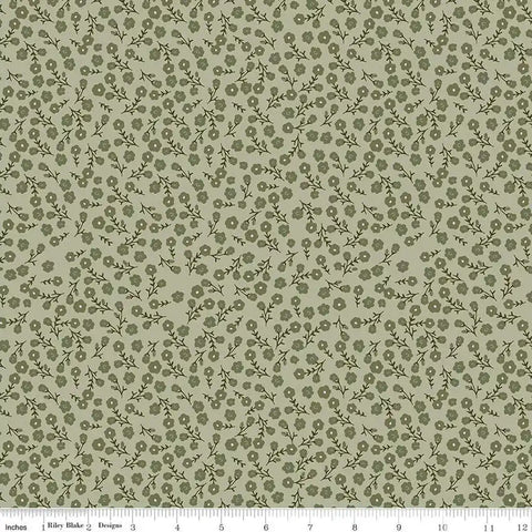 Gingham Fields - Floral - Olive - My Mind's Eye with Riley Blake Designs