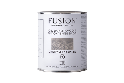 Fusion Gel Stain & Topcoat - Greystone - Finish