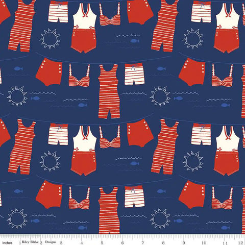 Red White & Bang! - Main - Navy -Sandy Gervais with Riley Blake Designs