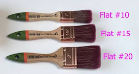 Staalmeester Flat Brushes - 2010 series - #10, 15, & 20