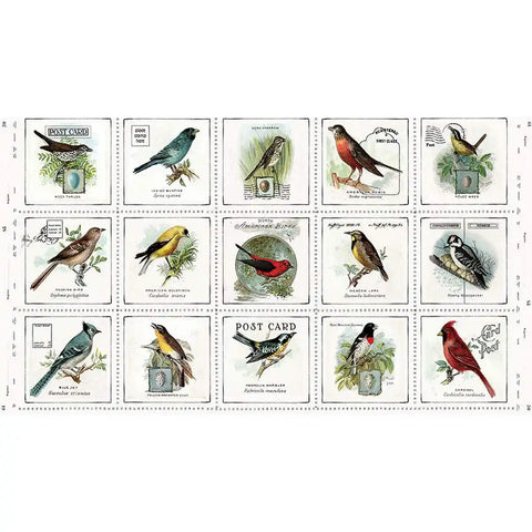 Art Journal - Song Birds Patch - Panel -J. Wecker Frisch with Riley Blake Designs